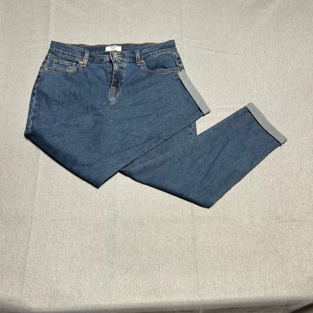 Denizen Levi's Womens Boyfriend Jeans 8 W29 Blue Good Mid Rise Cuffed Denim